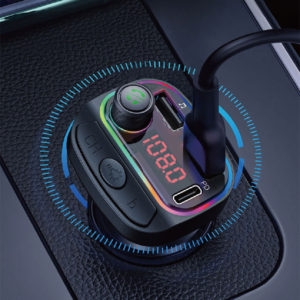 Bluetooth FM Car Transmitter & Fast Charger